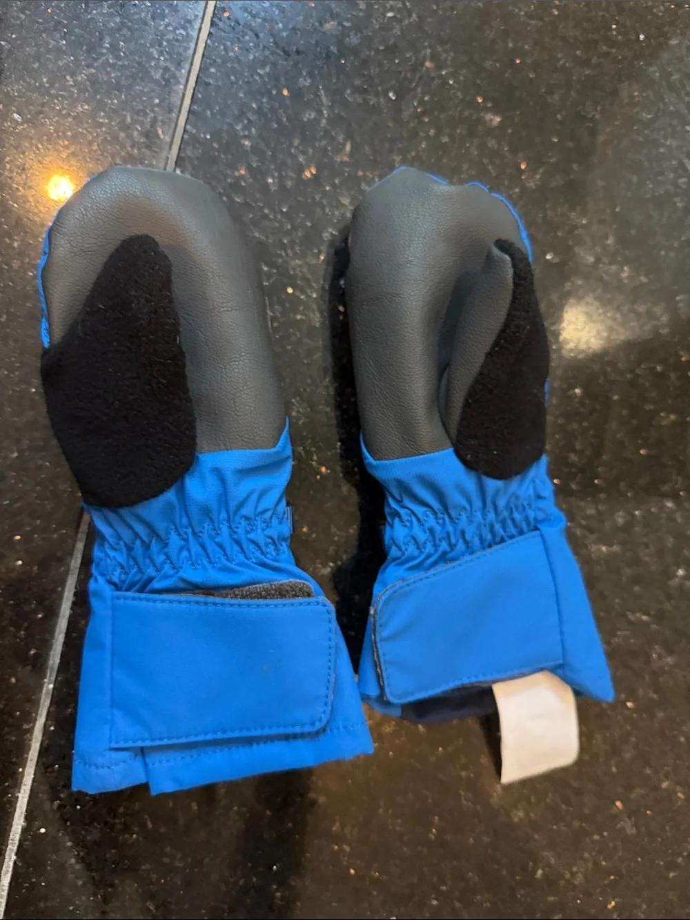The North Face Kids Blue and Black Dryvent Mittens